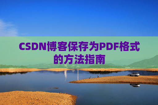 CSDN博客保存为PDF格式的方法指南
